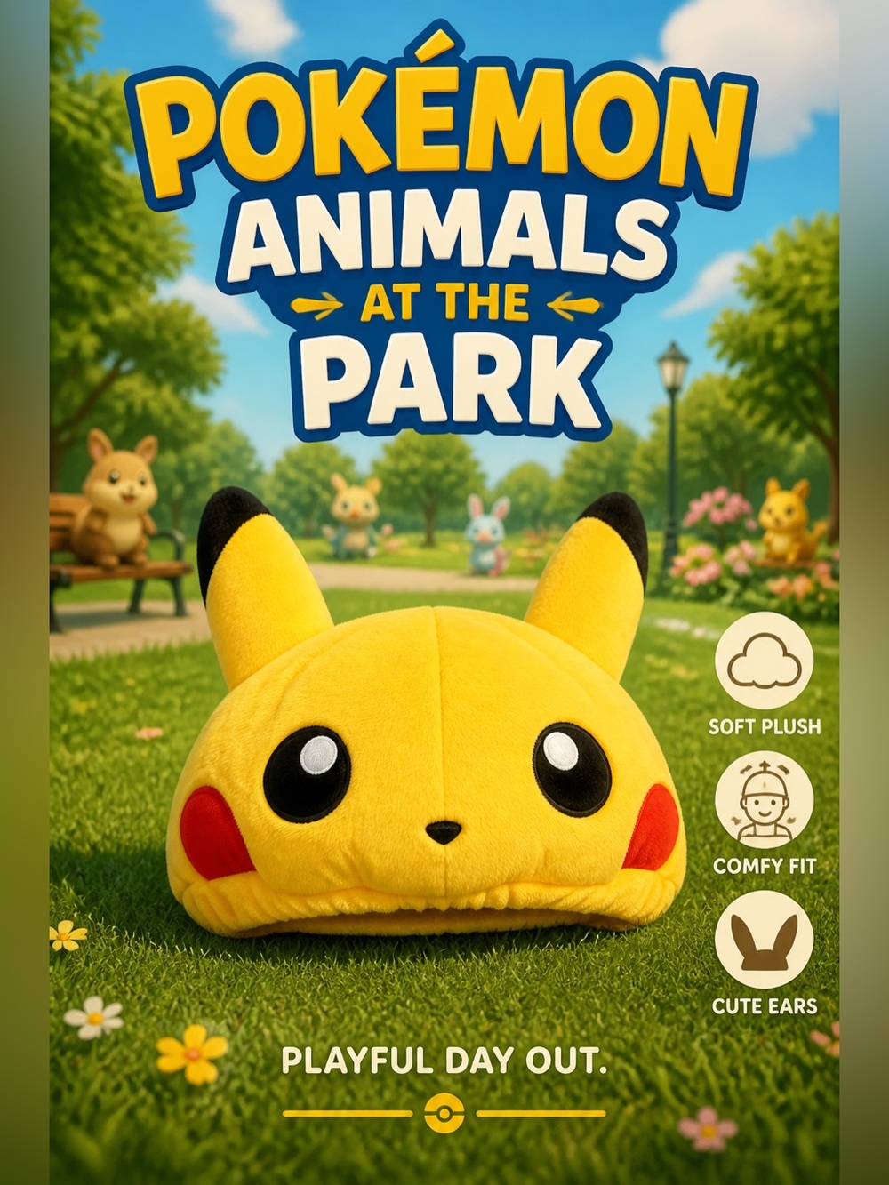 Pikachu Poke Plush Hat -NWT